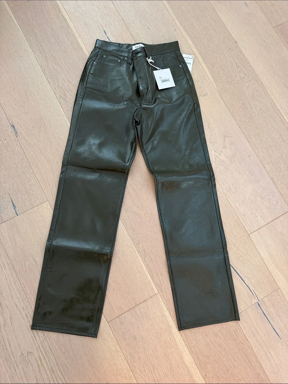 pistola Black Coated Straight-Leg Jeans